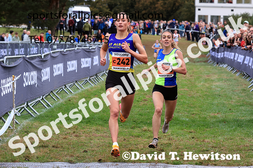 Junior Womens 2024 National Cross Country Relays, Berry Hill Park, Mansfield.   Photo: David T. Hewitson/Sports for All Pics
